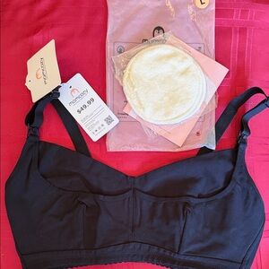 Momcozy Black Nursing Bra - Comfort Support